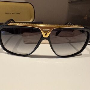 Rare Louis Vuitton Evidence Millionaire Sunglasses-Black/Gold- 100 % Authentic